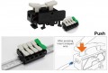 Hộp nhựa nối dây điện dạng thanh ray cố định Segibiz SG-WC-6P, đầu nối 6 Pcs