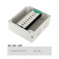 Hộp nhựa nối dây điện dạng thanh ray cố định Segibiz SG-WC-10P, đầu nối 10 Pcs