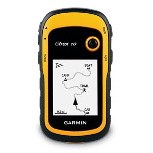 Máy định vị GPS Garmin eTrex 10, màn hình 2,2'' đơn sắc, bảo vệ IPX7, GPS và GLONASS