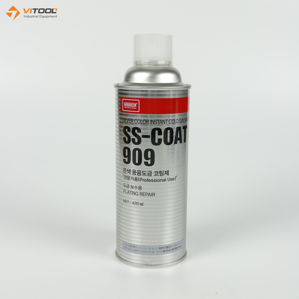 Sơn mạ kẽm Nabakem SS-COAT 909 (Rust preventive siler color), đóng gói 420ml/chai