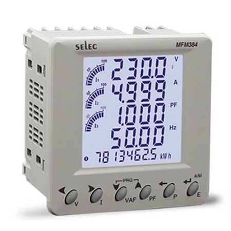 Đồng hồ đo điện đa năng Selec MFM284 , mặt vuông size 72x72mm